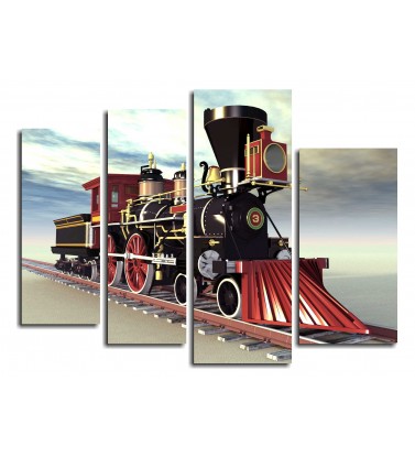 Паровоз. Old American Steam Locomotive 