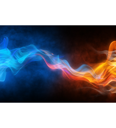 Сине-оранжевое пламя