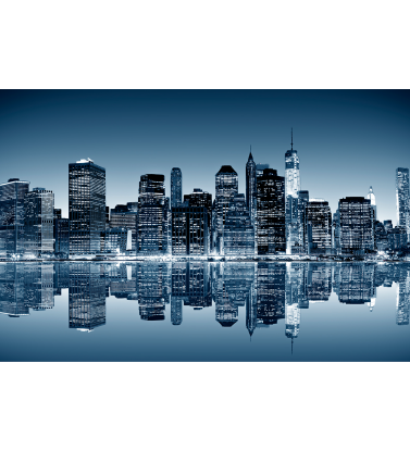 Ночной город на побережье