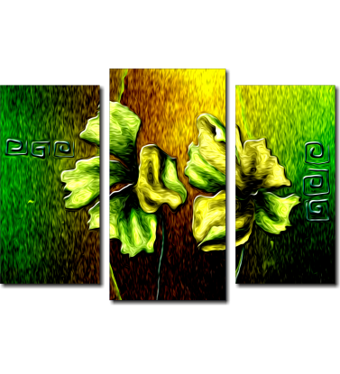 Green mix of flowers