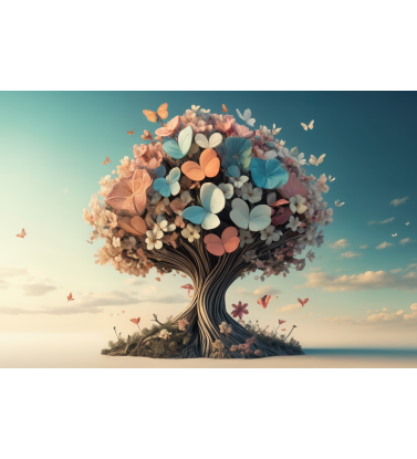 Дерево из бабочек