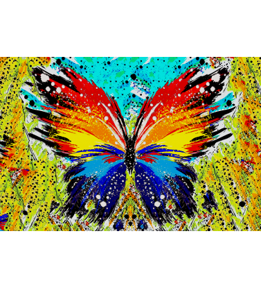 Бабочка яркая