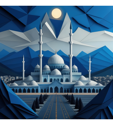 Синяя мечеть в горах