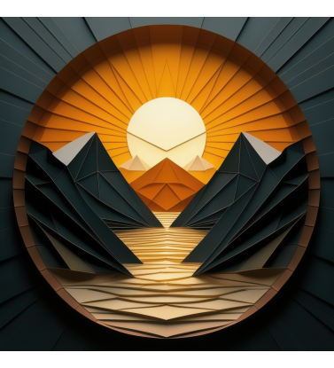 Горный закат в круге Горный закат в круге