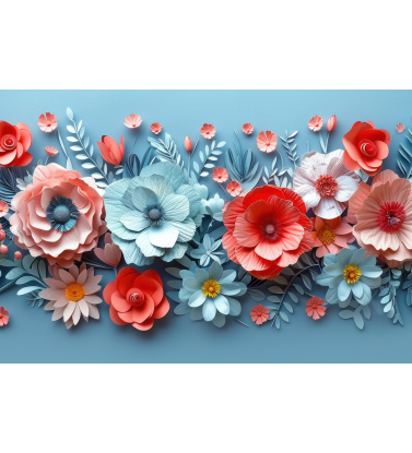 Бирюзово-красная композиция