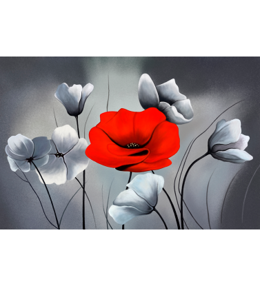 Красно-серые цветы