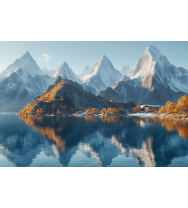 Горы и озеро