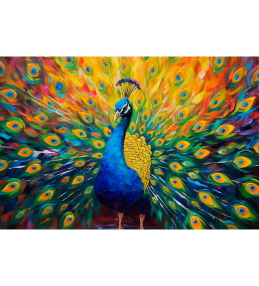 Павлин с распущенным хвостом