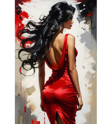 Девушка в красном платье