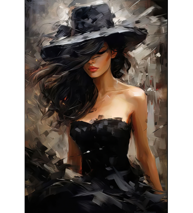 Дама в черной шляпе